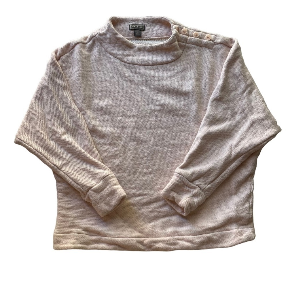 J. Crew POINT SUR Sweatshirt Dolman Mock Neck Pink size Small French Terry